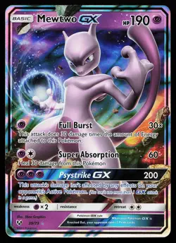 Mewtwo GX 39/73 Holo Shining Legends Pokemon Card - Image 1
