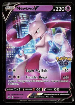 Mewtwo V SWSH223 Holo Sword & Shield Promo Pokemon Card - Image 1