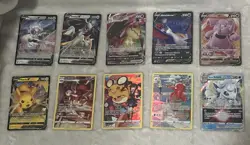 Pokemon Lot 10x Ultra Rare/TG - Mimikyu VMAX Dedenne TG Pikachu V NM Bundle - Image 1