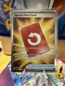 Special Red Card Chaos Rising 113/086 Pokemon TCG Full Art - Image 1