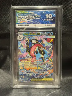 Pokemon TCG Chaos Rising Mega Greninja ex 116/086 SIR ACE 10 *PERFECT SUBGRADES* - Image 1