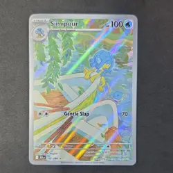 Pokemon Simipour 102/086 Sv: Black Bolt Illustration Rare Full Art Holo 100 HP - Image 1