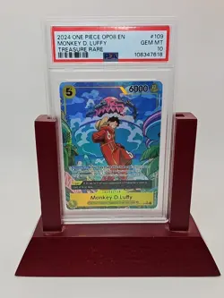 2024 One Piece OP-08 En Monkey D Luffy Treasure Rare Psa10 - Image 1