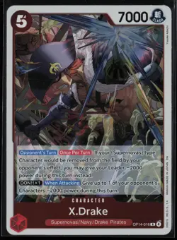 X.Drake OP14-016 One Piece The Azure Sea's Seven Rare Near Mint - Image 1