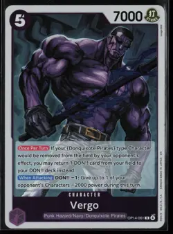 Vergo OP14-061 One Piece The Azure Sea's Seven Rare Near Mint - Image 1
