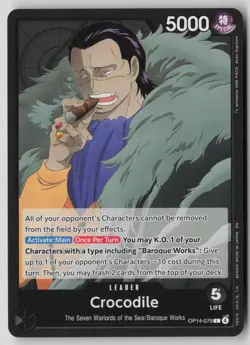 Crocodile OP14-079 One Piece The Azure Sea's Seven Leader Near Mint - Image 1