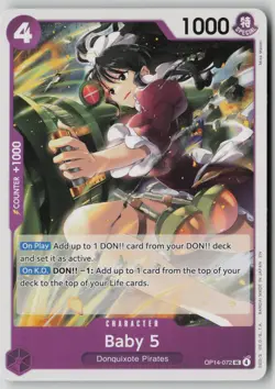 Baby 5 OP14-072 One Piece The Azure Sea's Seven Uncommon Near Mint - Image 1