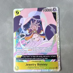 Bandai Jewelry Bonney One Piece Card Game Egghead/Bonney Pirates OP13-108 Holo - Image 4