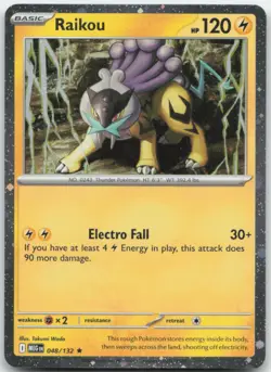 Raikou 048/132 Cosmo Holo Promo Mega Evolution Pokemon Card NM - Image 1