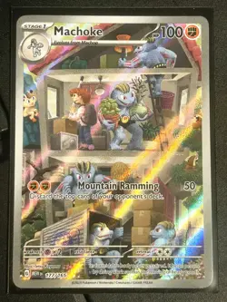 Pokemon SV 151 Machoke Illustration Full Art Holo 2023 Rare #177/165 Crisp Card - Image 1
