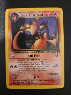 Pokemon Dark Charizard TCG Non-Holo Rare Card 21/82 LP Condition - Image 1