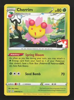 Cherrim 008/163 Rare Prize Pack Series Cards NM 2022 - Image 1