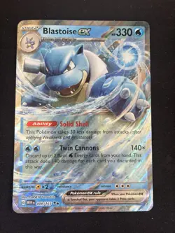 Pokemon Mew-151 Blastoise ex 009/165 Jumbo Card NM - Image 1