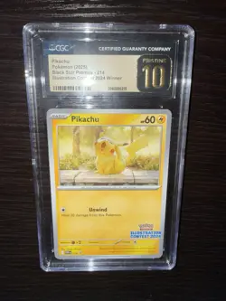 CGC Pristine 10 Pikachu #214 Illustration Contest 2024 SV Promo Cards 2025 - Image 2