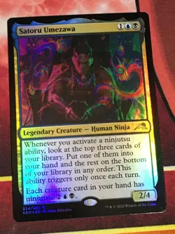 C6582 MTG MAGIC KAMIGAWA NEON DYNASTY SATORU UMEZAWA #234 FOIL NM RARE - Image 1