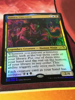 C6582 MTG MAGIC KAMIGAWA NEON DYNASTY SATORU UMEZAWA #234 FOIL NM RARE - Image 2