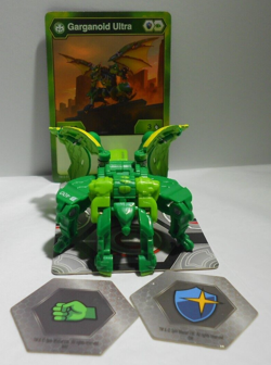 Bakugan Garganoid Ultra Green Ventus Battle Planet B400 - Card - 2 cores - Image 1