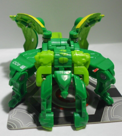 Bakugan Garganoid Ultra Green Ventus Battle Planet B400 - Card - 2 cores - Image 2