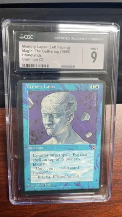 Memory Lapse | CGC 9 Mint | Puzzle Head Art | MTG Blue Classic | Vintage Counter - Image 1