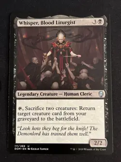 1x Whisper, Blood Liturgist (111) Dominaria LP MTG Magic the Gathering x1 MKE - Image 1