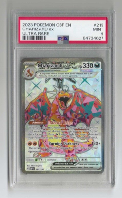 2023 Pokemon OBF EN #215/198 Charizard - Ultra Rare PSA 9 MINT - Image 1