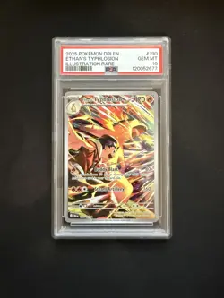 Ethan's Typhlosion 190/182 Destined Rivals Illustration Rare Pokemon Card PSA 10 - Image 1