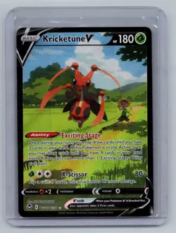 Kricketune V Ultra Rare Pokemon SWSH Silver Tempest Trainer Gallery TG12/TG30 NM - Image 1