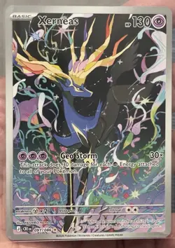 Pokemon TCG Xerneas Illustration Rare Full Art Holo 091/086 Chaos Rising - Image 1