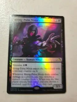 1x MTG Biting-Palm Ninja Kamigawa: Neon Dynasty 088/302 Foil Rare NM - Image 1