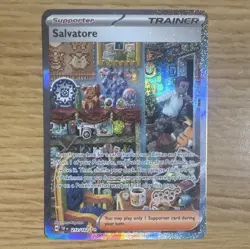 Salvatore Pokemon TCG Temporal Forces Full Art Holo Ultra Rare 212/162 - Image 1