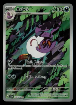 Arbok 176/162 Illustration Rare Temporal Forces Pokemon Near Mint - Image 1