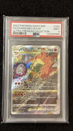 Pokemon Charizard VSTAR SWSH262 Promo Full Art Holo PSA 9 English 2022 - Image 1