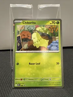 Chikorita Pokemon Mega Evolution Promo 069 Cosmos Holo - NM - Image 1