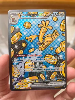 Pokemon TCG Prismatic Evolutions Gholdengo EX Sir 164/131 LP - Image 1