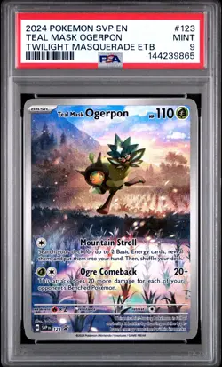PSA MINT 9 - 2024 POKEMON SVP EN-SV BLACK STAR PROMO 123 TEAL MASK OGERPON - Image 1