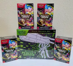 Pokemon Perfect Order ETB + 4 Booster Bundle Sealed - Image 1
