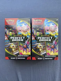 Pokemon TCG: Mega Evolution-Perfect Order Booster Bundle (6 Packs) New Sealed 2x - Image 1