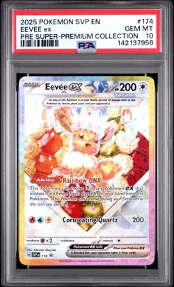 PSA 10 Eevee ex #174 SVP Promo Pokemon Prismatic Super Premium Collection - Image 1