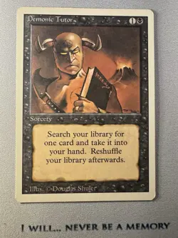 Demonic Tutor Revised Edition Regular Excellent Condition - Image 1