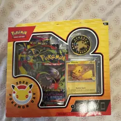 Pokemon TCG Pokemon Day 2026 Collection Box Pikachu Promo Coin 3 Boosters Eng - Image 1