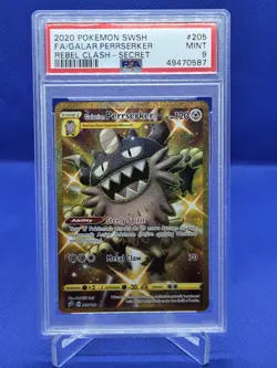 Pokemon Rebel Clash Galarian Perrserker 205/192 PSA Mint 9 - Image 1
