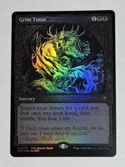 Grim Tutor (Foil, Showcase) FDN Special Guests Magic the Gathering Fast Shipping - Image 1