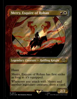Merry, Esquire of Rohan (Showcase) (Surge Foil) 817 Foil R Universes Beyond: The - Image 1