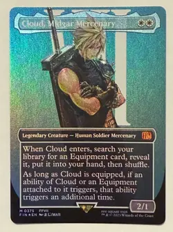 Cloud, Midgar Mercenary Borderless Foil - Mythic - Final Fantasy MTG - Image 1