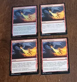 MTG 4x Fiery Annihilation (1 Foil) - Foundations - 0086 U - Image 1