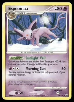 Espeon 18/100 Rare Majestic Dawn Pokemon LP - Image 1
