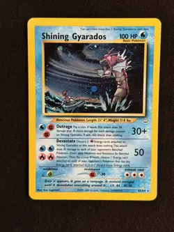Vintage Pokemon TCG - Shining Gyarados - Neo Revelation 65/64 HoloRare Unlimited - Image 1