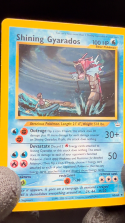 Vintage Pokemon TCG - Shining Gyarados - Neo Revelation 65/64 HoloRare Unlimited - Image 2