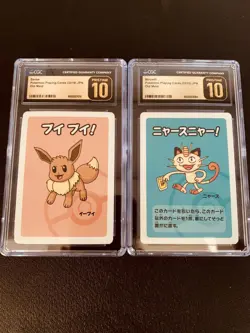 2 Cards - 2019 Pokemon Playing Cards Jpn Eevee Old Maid + Meowth Old Maid Jpn - Image 1