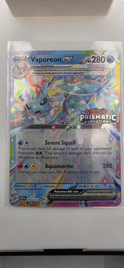 Vaporeon ex - (Prismatic Evolutions Stamp) Holo Promo Miscellaneous Cards & Prod - Image 1